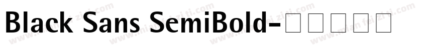 Black Sans SemiBold字体转换